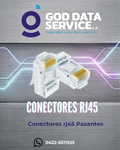 Conectores RJ45 pasantes para cable de red