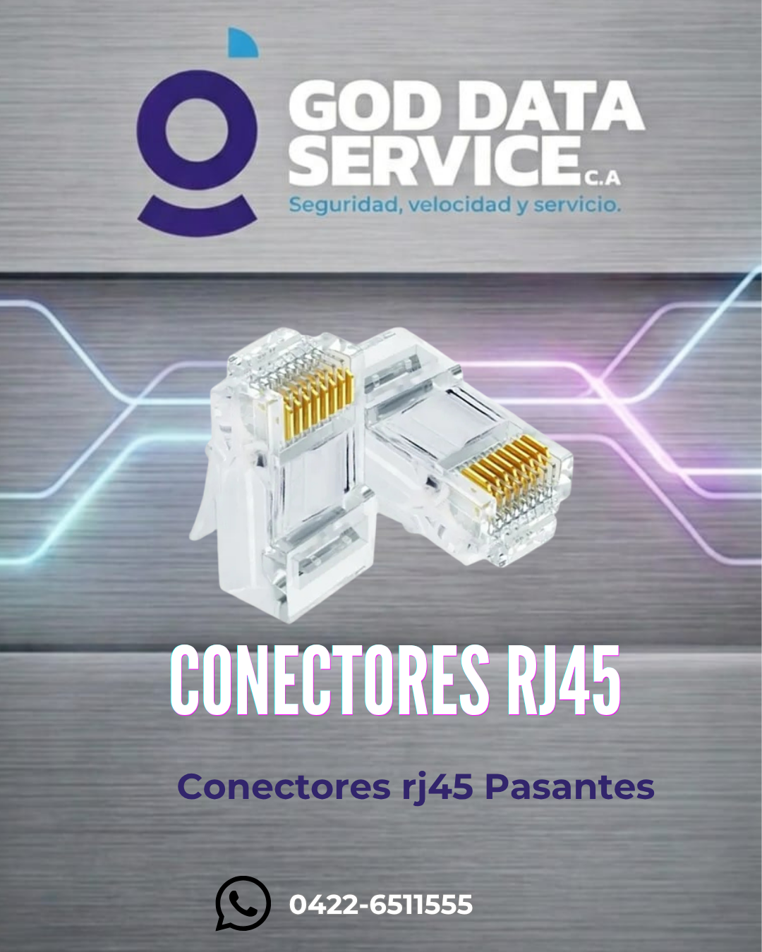 Conectores RJ45 pasantes para cable de red