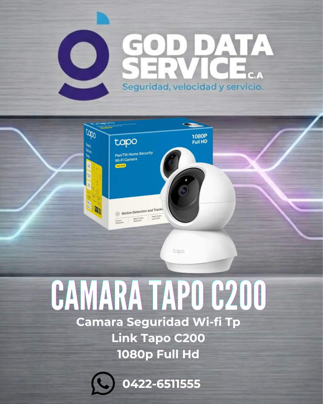 Cámara de seguridad Wi-Fi TP-Link Tapo C200 Full HD 1080p